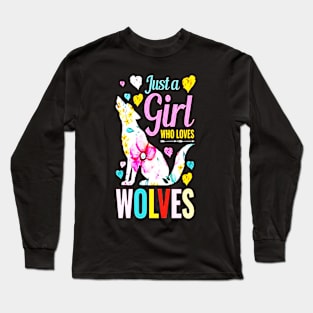 Just A Girl Who Loves Wolves Long Sleeve T-Shirt